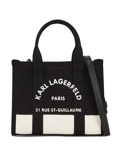 Torebka Karl Lagerfeld płócienna czarna