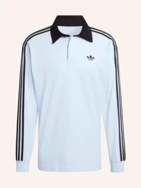 Adidas Originals Koszulka Polo Z Dżerseju blau czarna