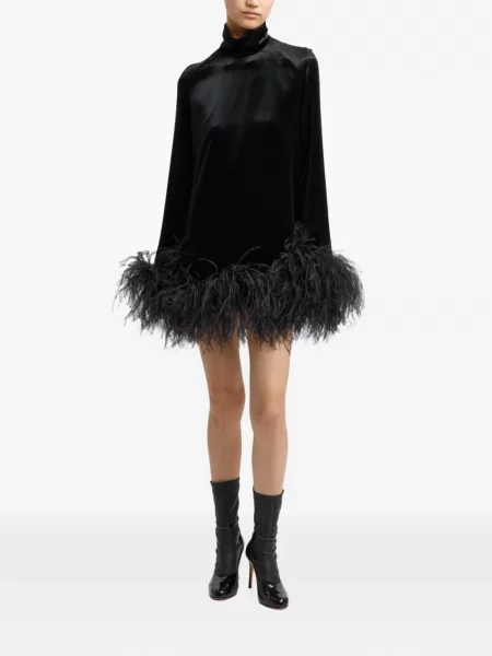 Rochie mini 16arlington cu pene negru