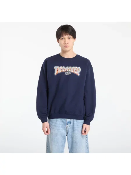 Hanorac crewneck Thrasher albastru închis