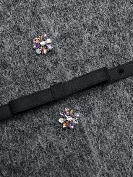 Cardigan Self-portrait de cristal gri