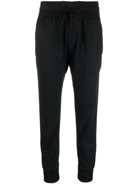 Pantaloni James Perse din jerseu negru