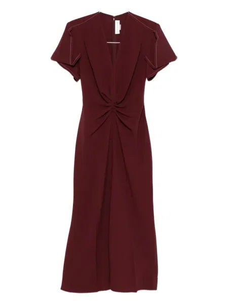 Rochie midi Victoria Beckham până la genunchi de costum roșu