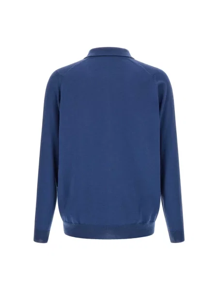 Sweter John Smedley wełniany niebieski