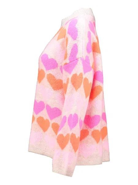 Hailys Sveter slonová kosť fuksia / rosé oranžová