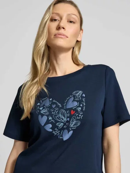 T-shirt o kroju relaxed fit z czystej bawełny Tom Tailor