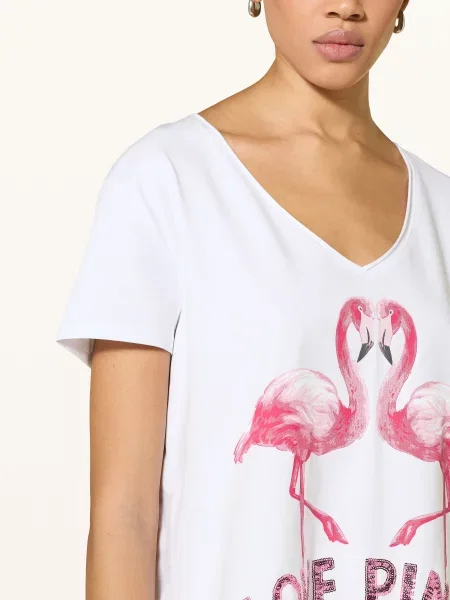 Miss Goodlife Koszulka Z Cekinami weiss biała