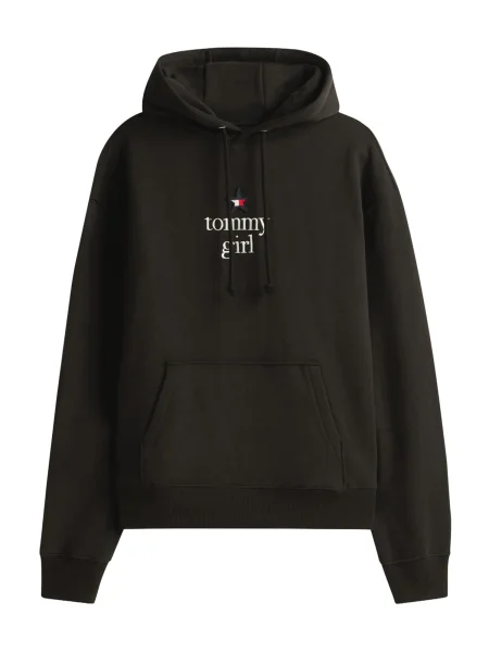 Tommy Jeans hanorac de cu glugă cu imprimeu negru