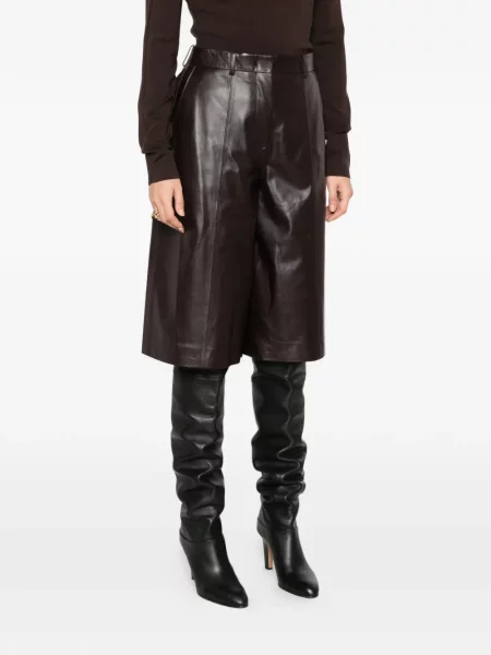 Decupat pantaloni Joseph din piele maro