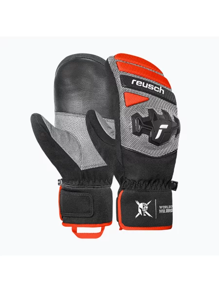 Mănuși de schi Reusch Worldcup Warrior R-Tex XT Mitten black/silver/fluo red negru