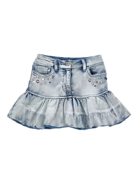 Fustă din denim copii Monnalisa albastru