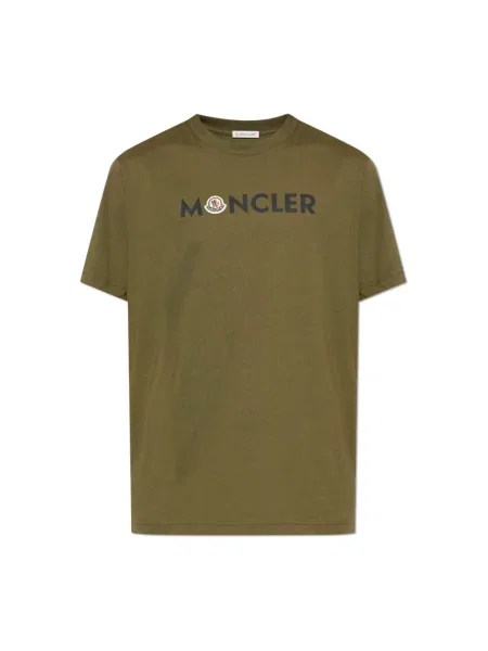 Koszulka Moncler z logo zielona