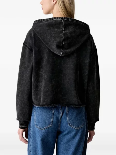 Суичър с качулка Karl Lagerfeld Jeans бродиран черно