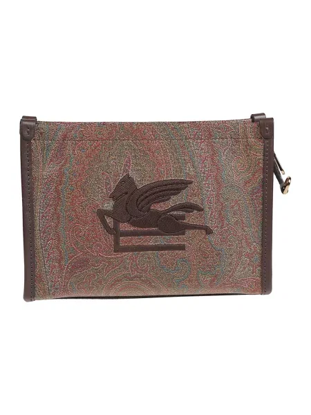 Torebka skórzana Etro skórzana brązowa