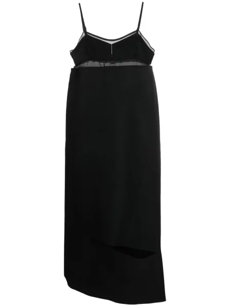 Rochie midi Sacai până la genunchi de costum negru