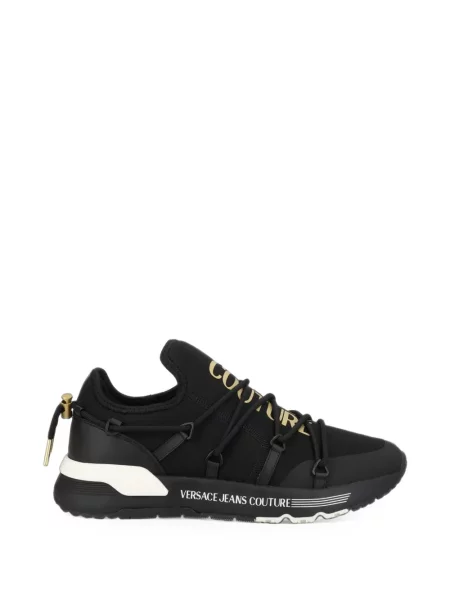 Sneakerși Versace Jeans Couture cu șireturi cu imagine din dantelă negru