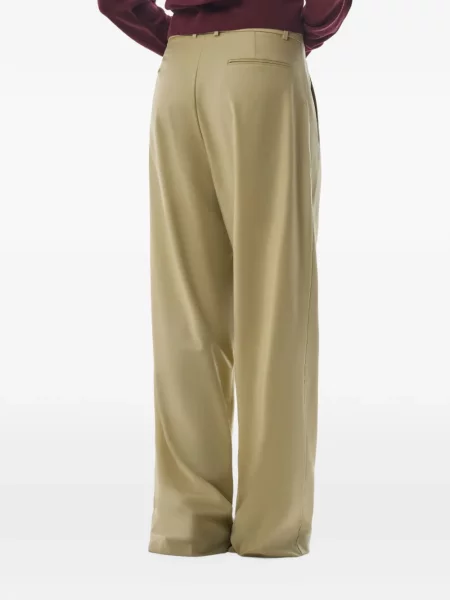 Pantaloni Megusta cu talie înaltă verde