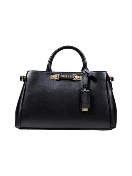 Lniana listonoszka Guess czarna