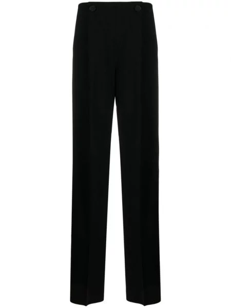 Pantaloni croiți Max Mara din satin negru
