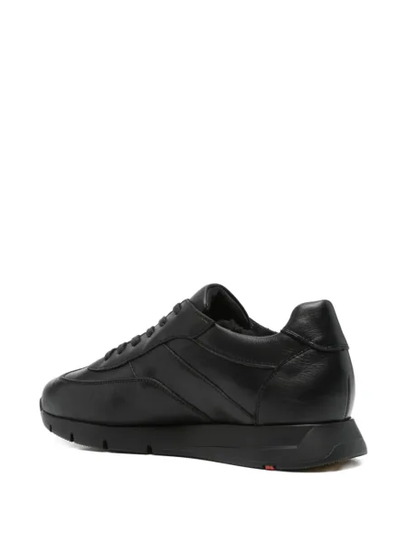 Sneakerși Lloyd cu șireturi din piele negru