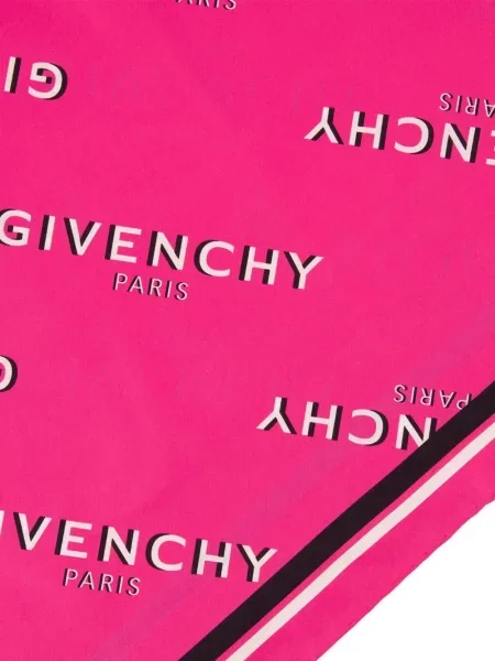 Fular Givenchy cu imagine roz