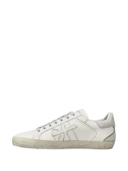 Sneakerși Premiata cu broderie alb