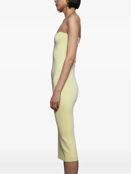 Rochie midi Jacquemus până la genunchi de costum galben