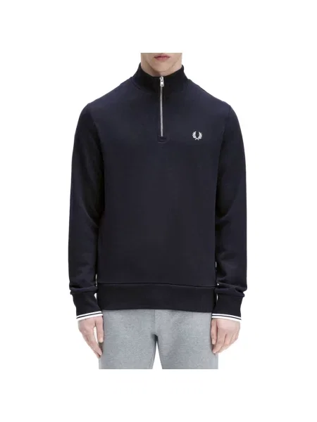 Fred Perry Bluza Dresowa Typu Troyer blau niebieska