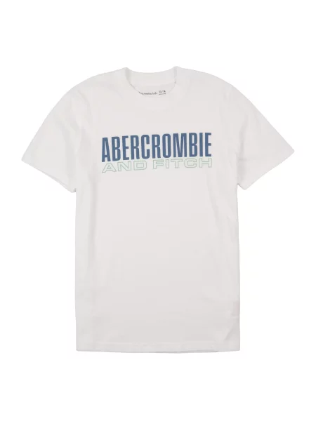 Abercrombie & Fitch Tricou BRICK TYPE safir / verde pin alb