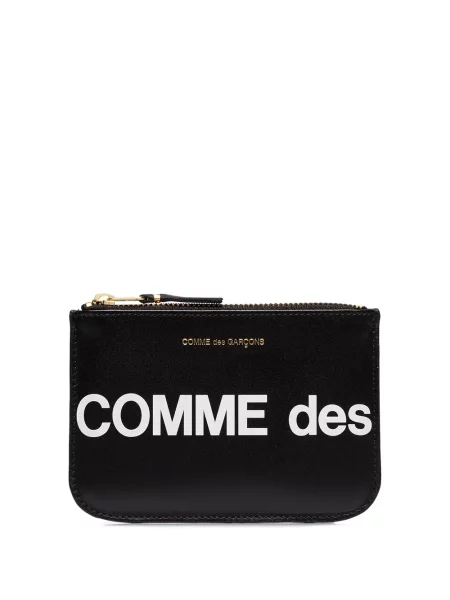 Portfel Comme Des Garçons Wallet z nadrukiem czarny
