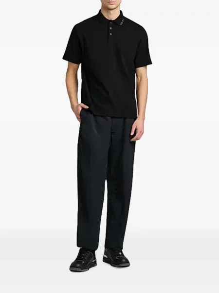 Tricou polo Versace cu broderie negru