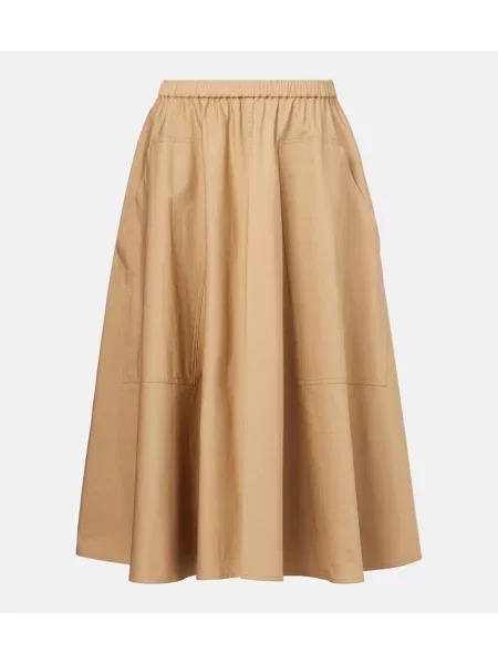 Fustă midi Vince până la genunchi bej
