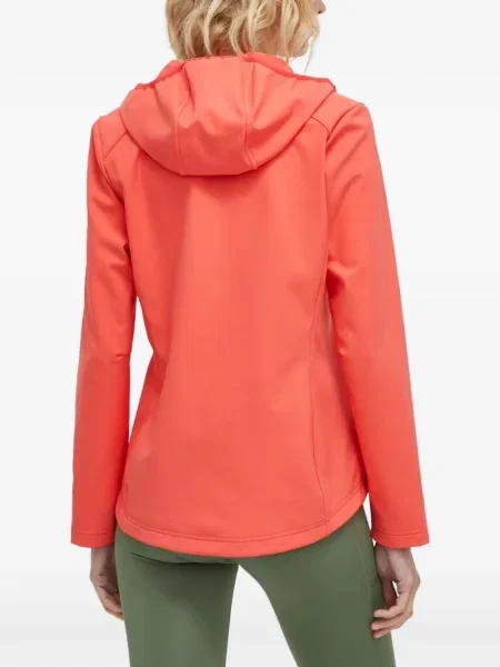 Geacă Jack Wolfskin cu glugă portocaliu