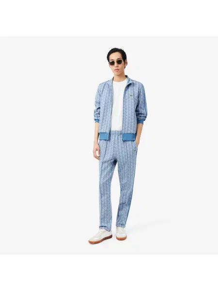 Lacoste Spodnie Dresowe Paris Monogram niebieski
