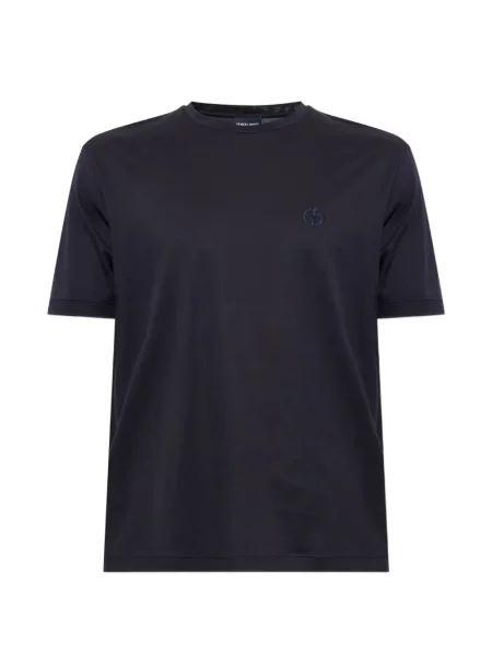 Tricou Giorgio Armani cu broderie albastru
