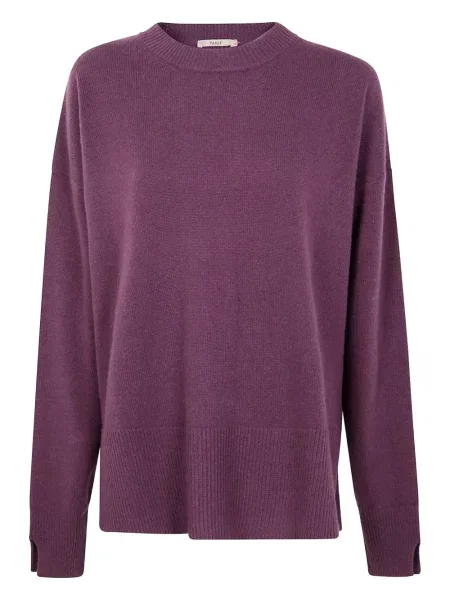 Sweter Nuur wełniany fioletowy