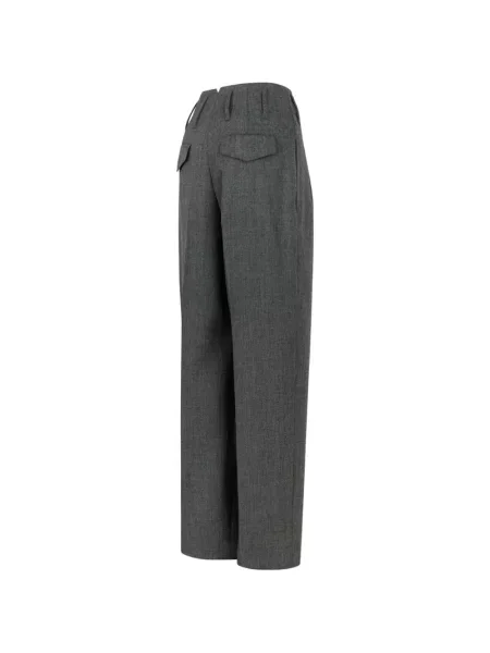 Pantaloni Ami Paris de lână gri