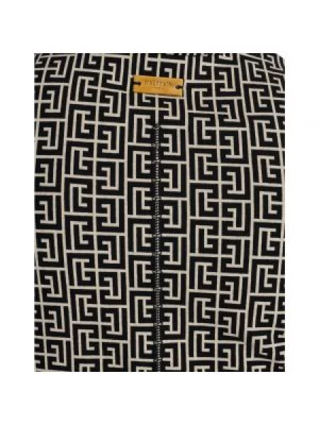 Top Balmain o krotszym kroju czarny
