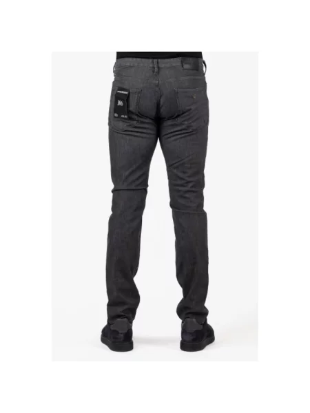 Jeansy Emporio Armani ze stretchu szare