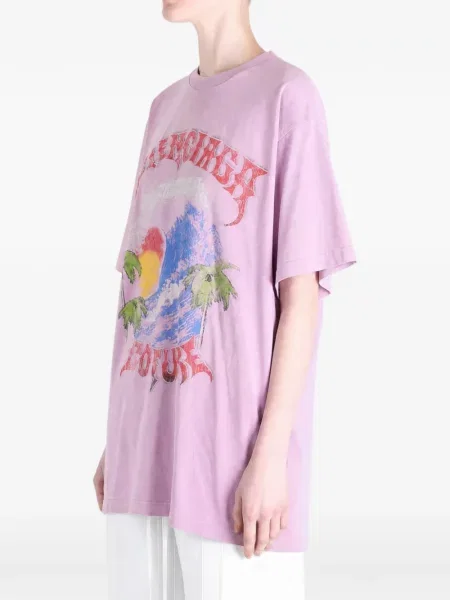Tricou Balenciaga cu imagine roz