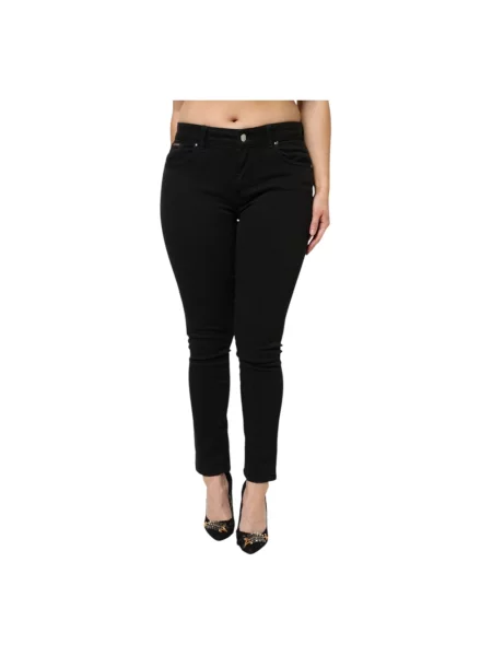 Skinny jeansy skinny Dolce And Gabbana czarne