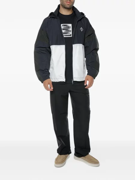 Geacă Armani Exchange cu glugă albastru