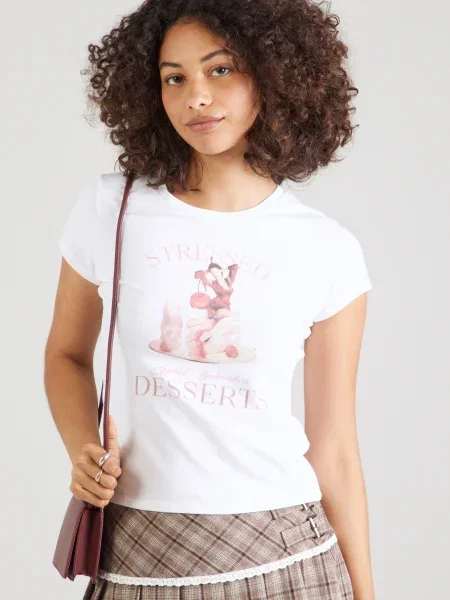 GUESS Tricou VINTAGE GIRL R5 alb
