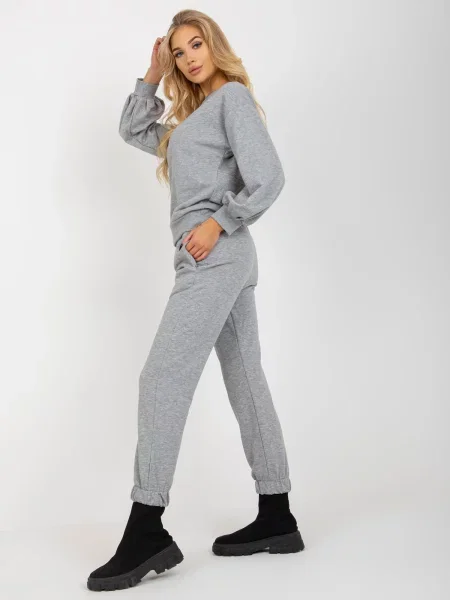 Hlače Fashionhunters siva