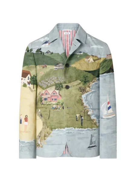 Geacă Thom Browne albastru