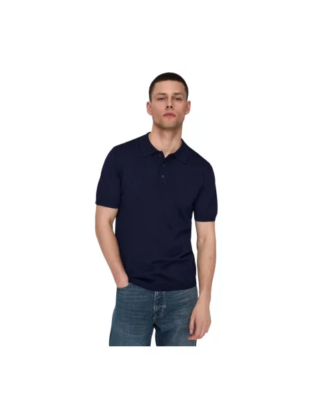 Koszulka polo Only & Sons niebieska