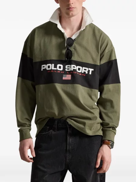 Șosete Polo Ralph Lauren cu broderie în carouri de flanelă verde