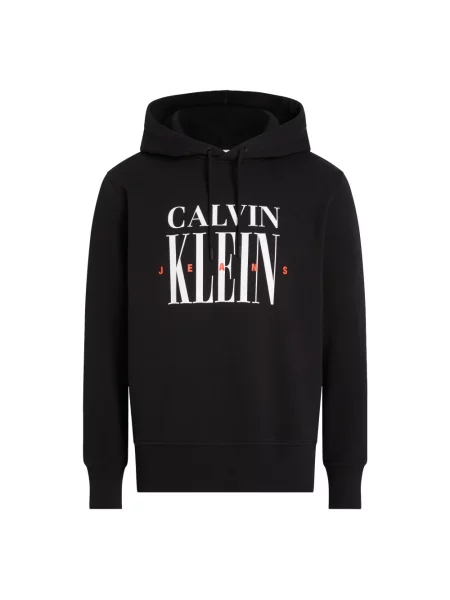 Bluza z kapturem Calvin Klein z kapturem czarna