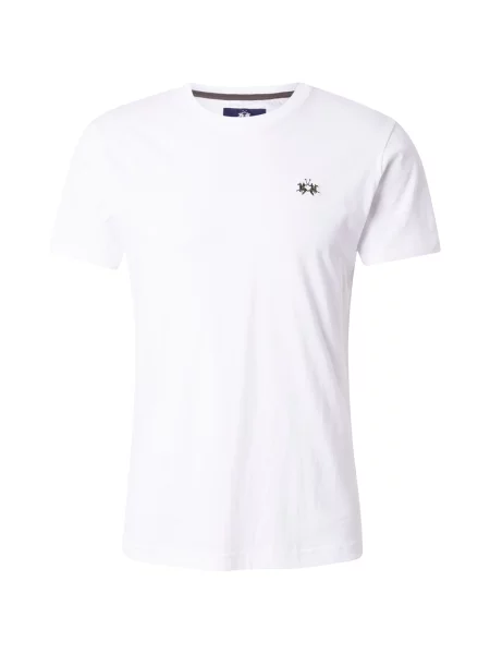 La Martina Tricou negru alb