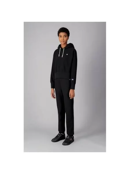 Bluza sportowa Champion Wmns Reverse Weave Cropped Hoodie czarna